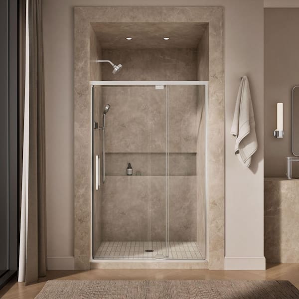 KOHLER Statement 54 in. W x 76 in. H Pivot Framed Shower Door in