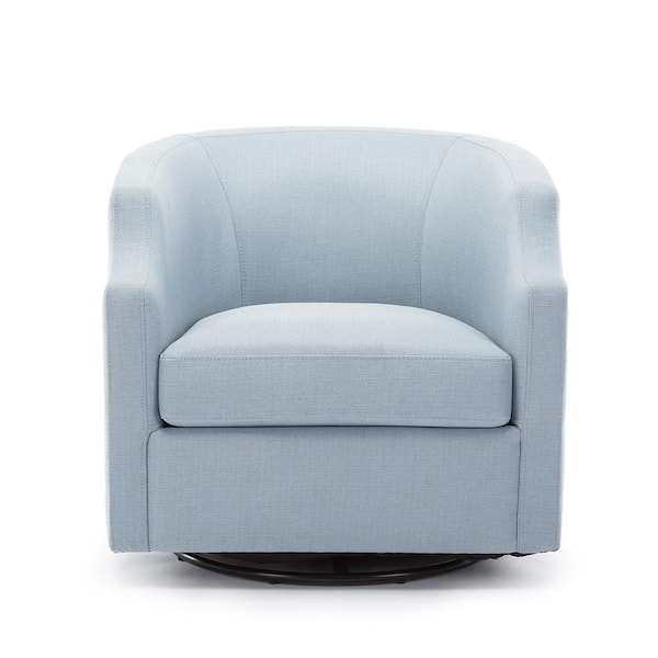 Infinity Sky Blue Swivel/Rocker Barrel Chair 8092-06