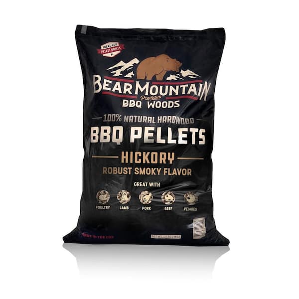 BEAR MOUNTAIN PREMIUM BBQ WOODS 40 lbs. Premium All-Natural Hardwood Hickory BBQ Smoker Pellets