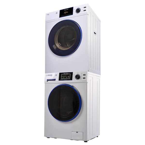 Marine Anti Corrosion Stackable Compact Washer 1.6 CF+Sensor Dryer 3.1 CF 110-Volt