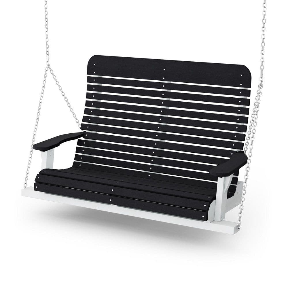 Signature 2-Person Black and White Plastic Porch Swing price history on PriceWatchPro