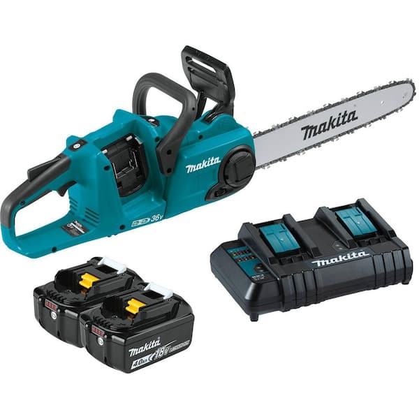 Photo 1 of 18-Volt X2 (36V) LXT Lithium-Ion Brushless Cordless 16 in. Electric Chain Saw Kit (4.0Ah)