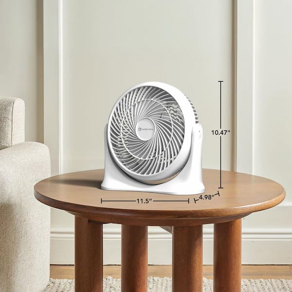 Comfort Zone 11 in. 3-Speed Table Fan with Adjustable Tilt in