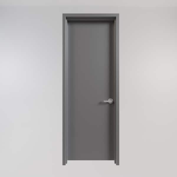 36 in. W. x 96 in. Right-Handed Gray Primed Steel Commercial Door Kit with Cylindrical Lock and 180-Minute Fire Rating