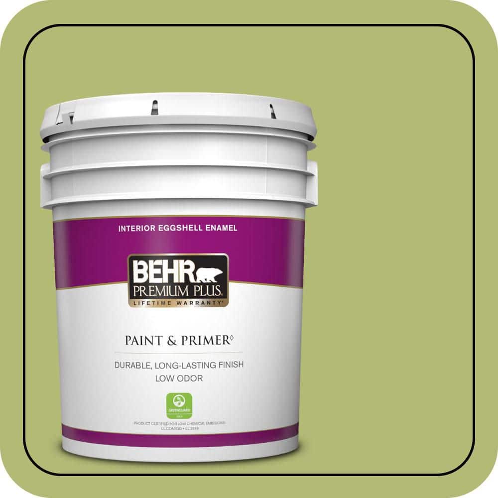 5 gal. #410D-4 Asparagus Eggshell Enamel Low Odor Interior Paint & Primer price history on PriceWatchPro