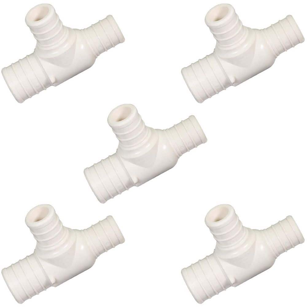 1 in. x 1 in. x 1/2 in. Plastic PEX Poly Alloy Reducing Tee Barb Pipe Fitting (5-Pack) price history on PriceWatchPro