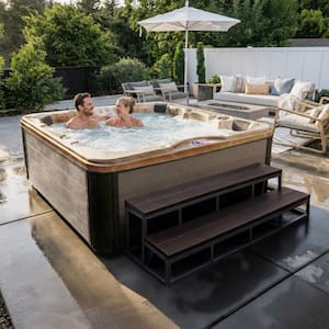 American Spas 7-Person 100-Jet Premium Acrylic Bench Spa Standard