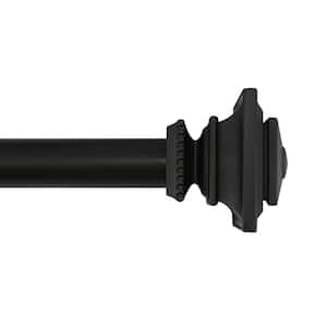 Mix And Match Square Matte Black Plastic Curtain Rod Finial (Set of 2)