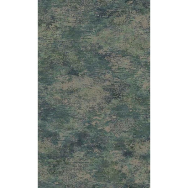 Walls Republic Teal and Navy Distressed Metallic Plain Print Non-Woven Paper Paste the Wall Textured Wallpaper 57 sq. ft.