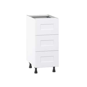 Wallace Painted Warm White Shaker Assembled Base Kitchen Cabinet with Inner Drawers (15 in. W x 34.5 in. H x 24 in. D)