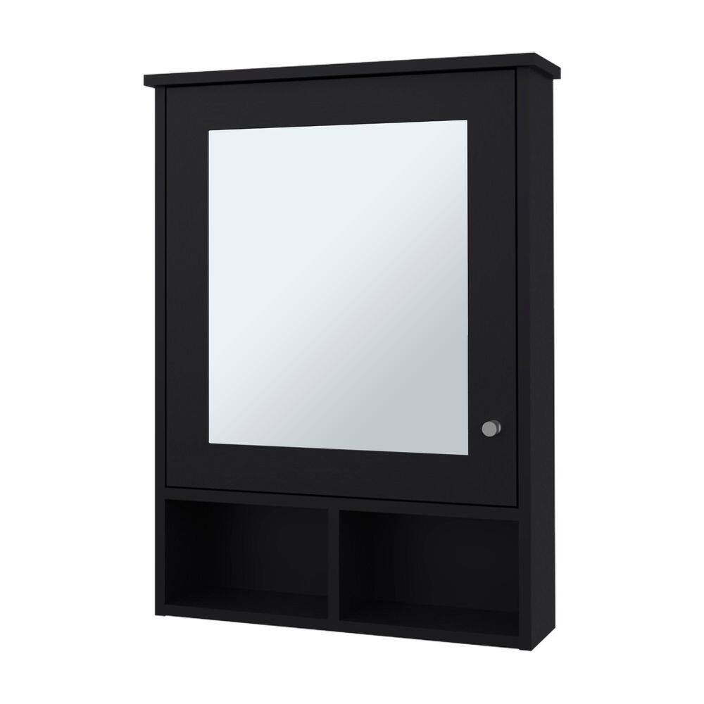 Avex Black 20.9 in. W x 29 in. H Rectangular Particle Board Medicine Cabinet with Mirror price history on PriceWatchPro