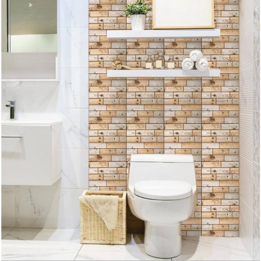 12'' x 12'' Multicolor PVC Peel and Stick Mosaic Tile Set