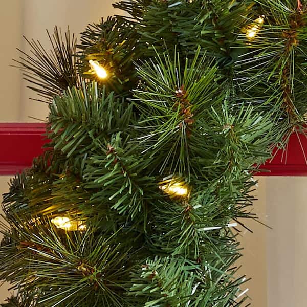 Royal Fir Collection 4-Piece Set with Warm White LED Lights (Battery Plug Operated)