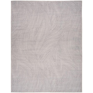 Washables Ivory Grey 6 ft. x 9 ft. Abstract Contemporary Area Rug