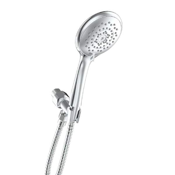 Niagara Conservation HealthGuard 5-Spray 4.3 in. Single Wall Mount Handheld 1.5 GPM with Removable Faceplate Shower Head in Chrome