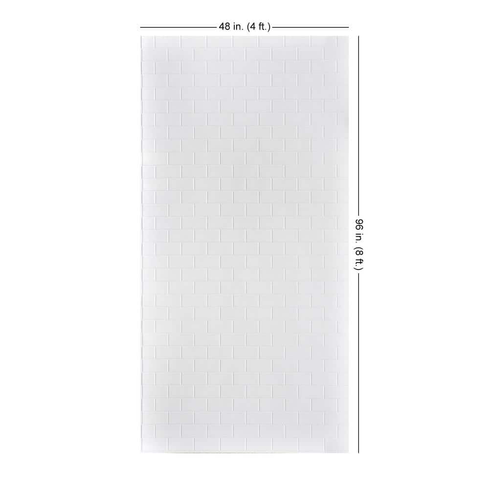 Gloss White 3D Faux Brick PVC Decorative Wall Panels