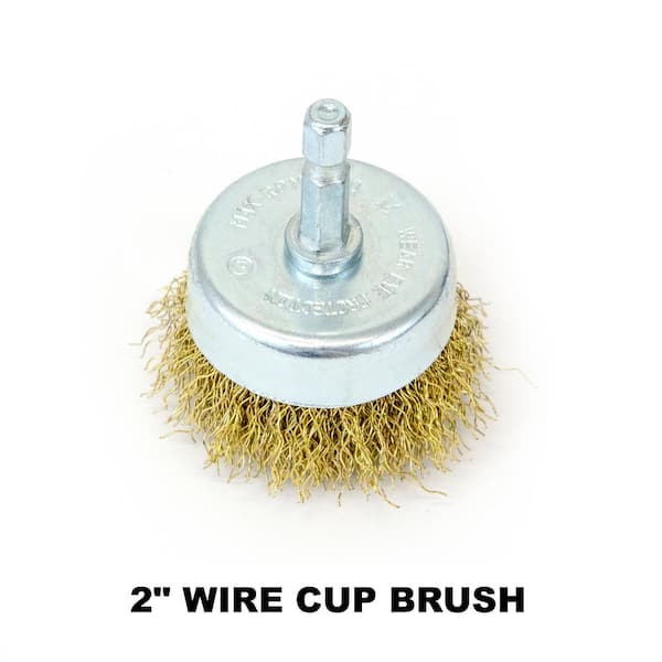 Mounted Cup Brush 1/2 Inch Diameter Soft 3/32 Inch Mandrel Pack of 12
