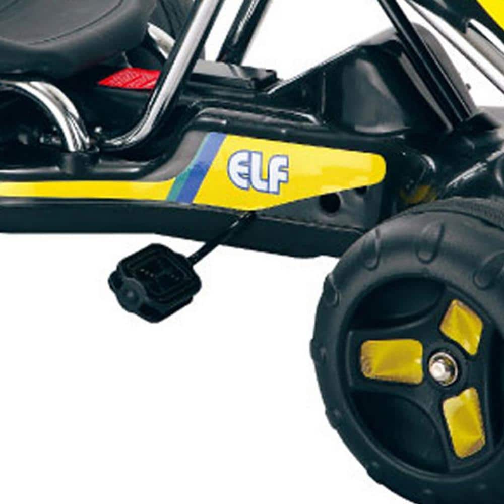 Black and Yellow 4-Wheel Pedal Go Kart for Kids