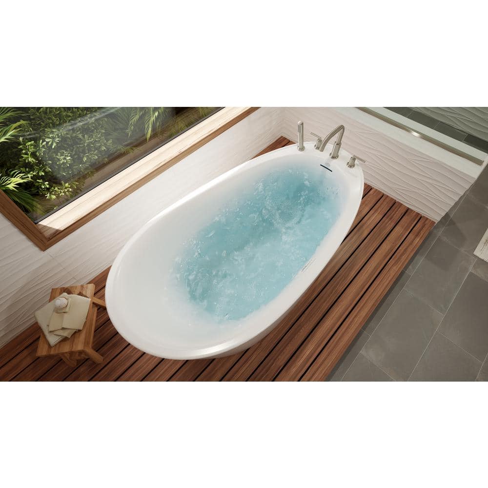 Brushed Nickel Double Handle Roman Tub Faucet with Hand Shower