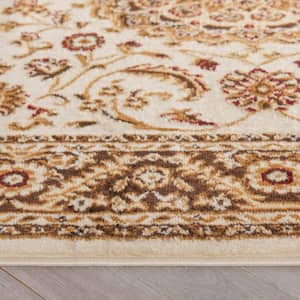 Dulcet Mykonos Ivory 5 ft. 3 in. x 7 ft. 3 in. Traditional Oriental and Persian Area Rug