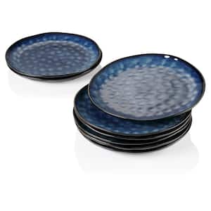 Starry 11 in. Blue Glaze Stoneware Dinner Plate (Set of 8)