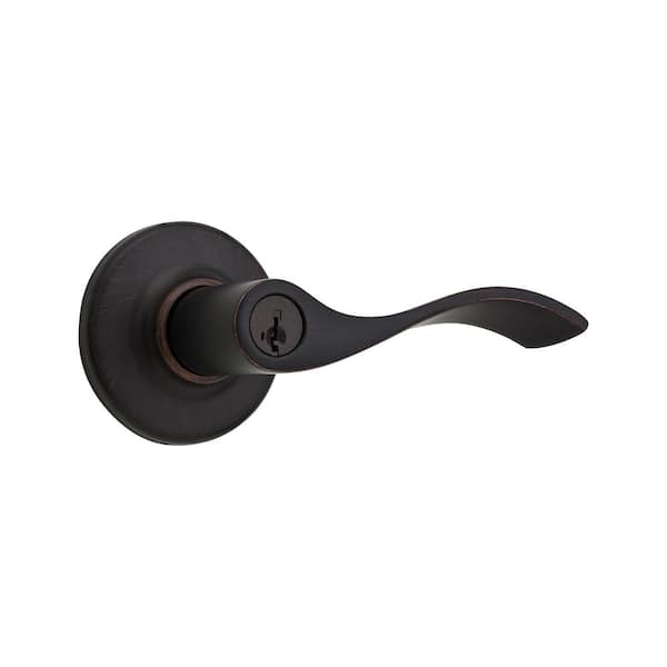 Balboa Bronze Venetian Exterior Entry Door Lever featuring SmartKey Security