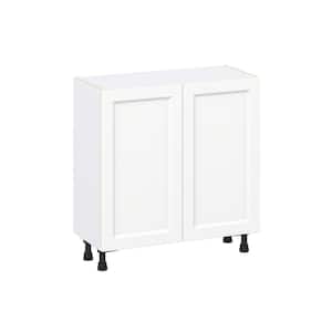 Laramie 33 in. W x 14 in. D x 34.5 in. H Assembled Full Height Door Base Kitchen Cabinet in Painted Bright White