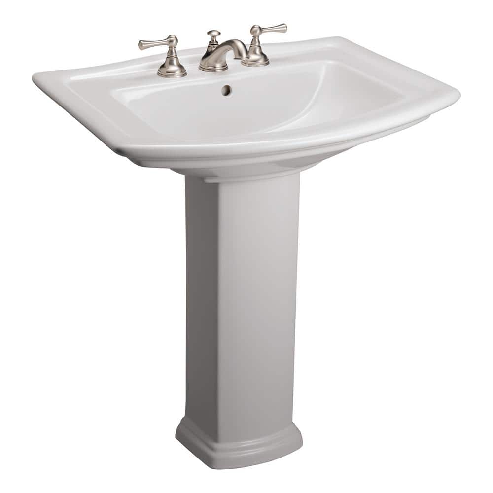 Washington 765 30 in. Pedestal Combo Bathroom Sink for 8 in. Widespread in 