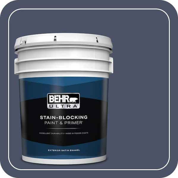 BEHR ULTRA 5 gal. #610F-7 Mystical Shade Satin Enamel Exterior Paint & Primer
