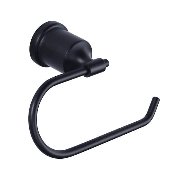ARCORA Crooked Wall-Mount Single Toilet Paper Holder Moderne Stainless Steels in Matte Black
