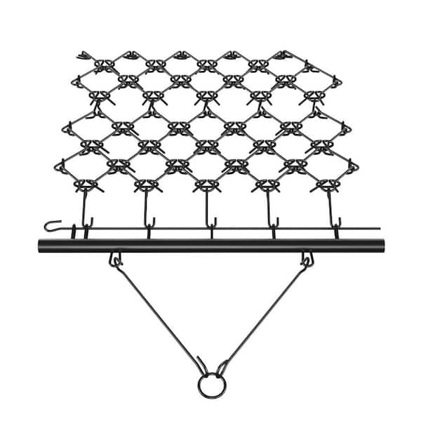 SKYSHALO Drag Harrow, 4x4ft. 4in. Heavy-Duty Chain Harrow with 69 Teeth, ATV UTV Tractor Attachments Field Drag Mat