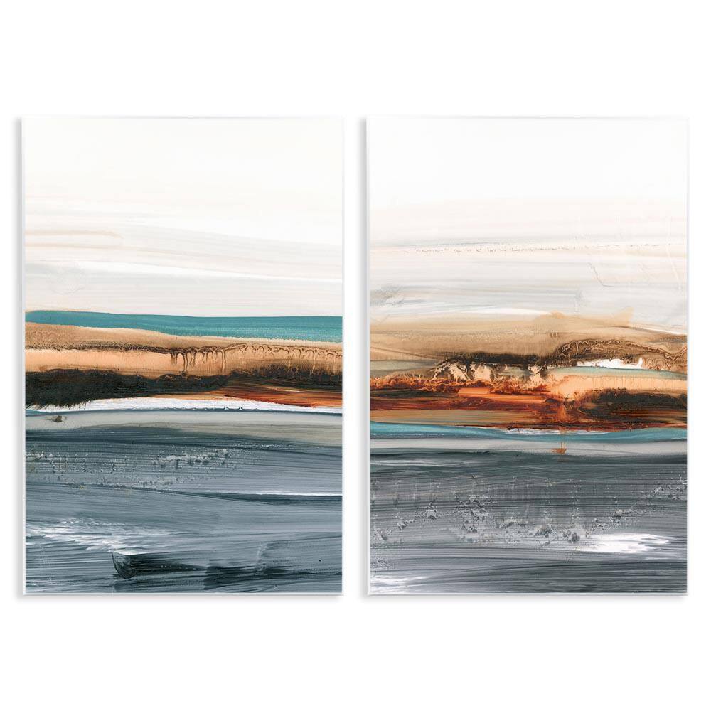 Coastal Beach Impression by Ethan Harper 2 Pieces Unframed Abstract Graphic Art Print 19 in. x 13 in. price history on PriceWatchPro