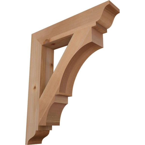 3.5 in. x 26 in. x 22 in. Western Red Cedar Balboa Traditional Smooth Bracket