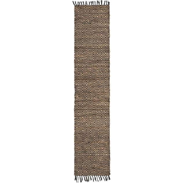Chunky Jute Assam Black 2 ft. 7 in. x 10 ft. Area Rug