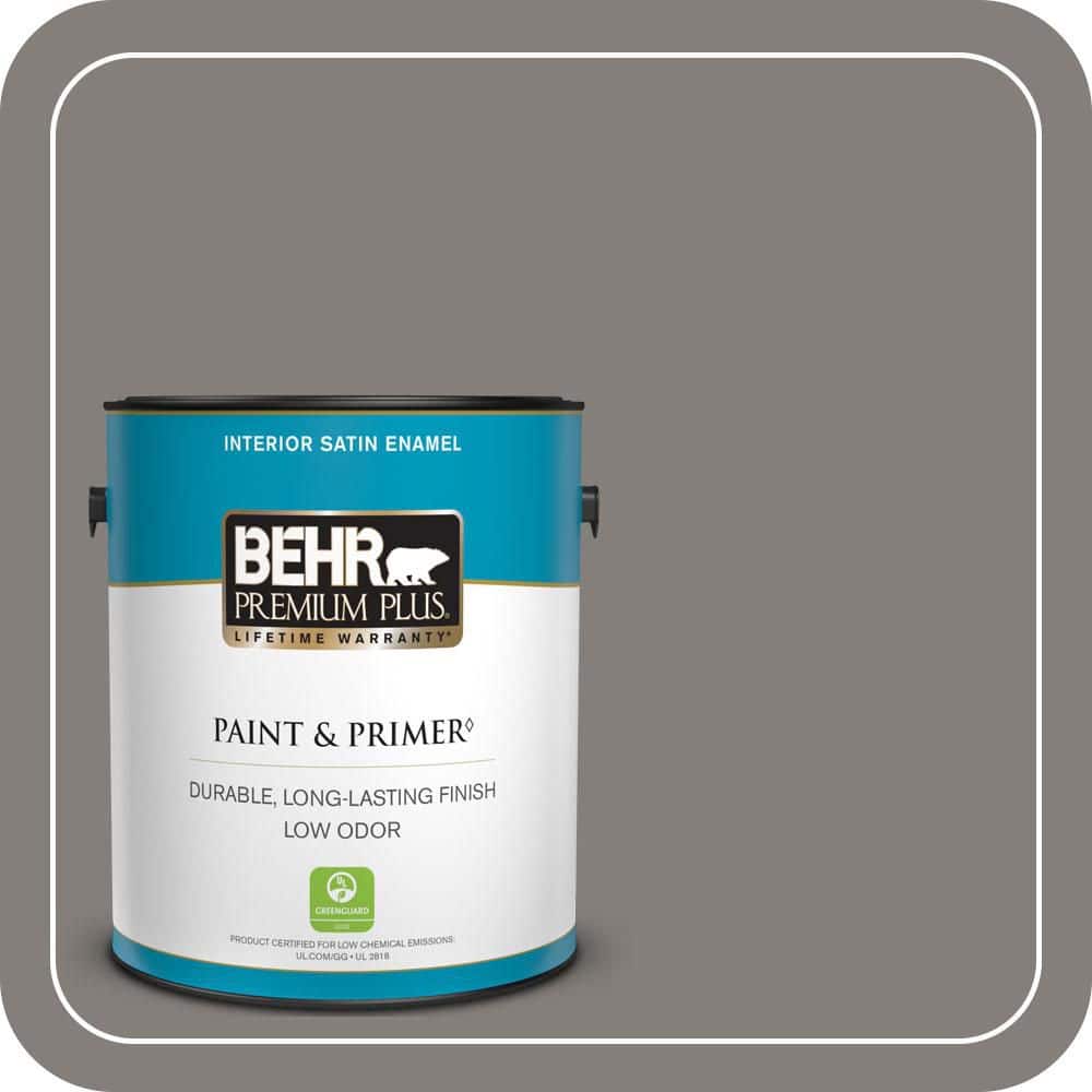 1 gal. #PPU18-17 Suede Gray Satin Enamel Low Odor Interior Paint & Primer price history on PriceWatchPro