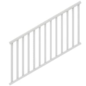 Traditional 6 ft. x 36 in. (Actual Size: 67-3/4 x 33 1/4" in.) White PolyComposite Vinyl Stair Rail Kit without Brackets