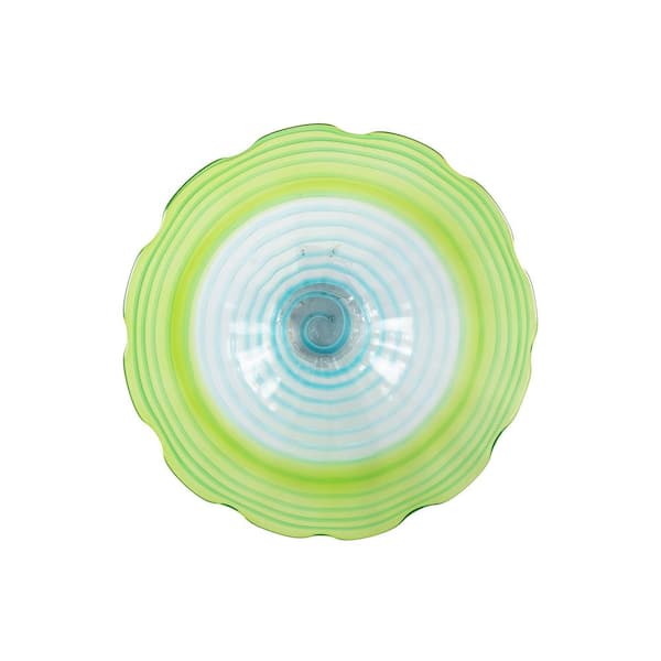 Dale Tiffany Waterfront 4 in. x 16 in. Wall Art Decor with Hand Blown Art Glass Style