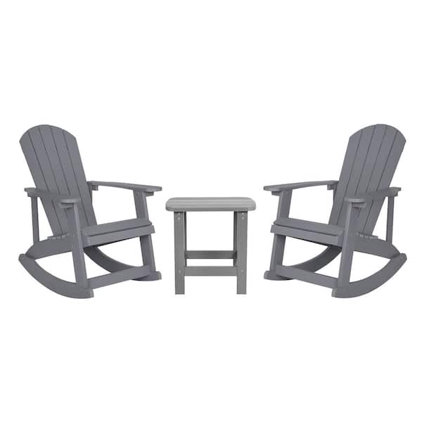TAYLOR + LOGAN Gray 3-Piece Plastic Patio Conversation Set
