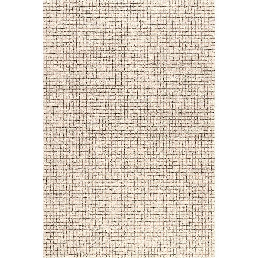 Cream Hand-Tufted Wool Rectangular Area Rug, 9' x 12'