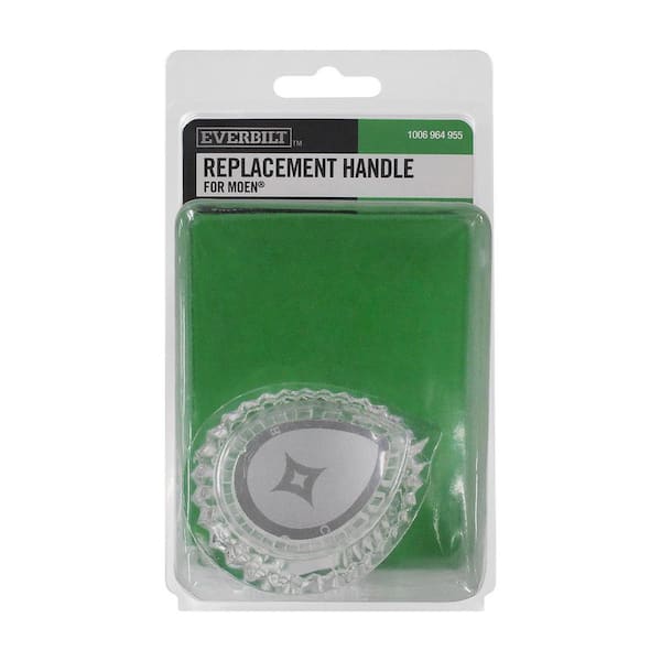 Teardrop Knob in Clear Acrylic with Chrome Detail for Moen