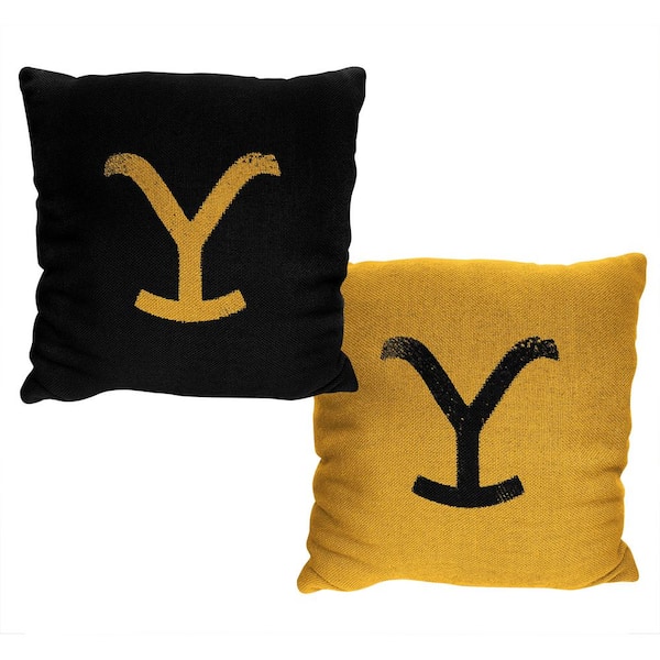 THE NORTHWEST GROUP Yellowstone Y Logo Double Sided Jacquard Pillow