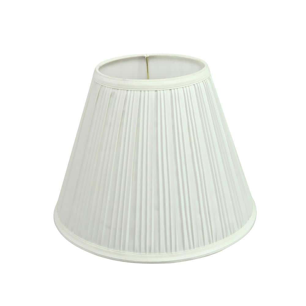 Off-White Pleated Cotton Empire Lamp Shade, 10" Wide