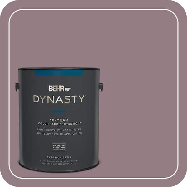 BEHR DYNASTY 1 gal. #100F-5 Gypsy Magic Satin Enamel Exterior Stain-Blocking Paint & Primer