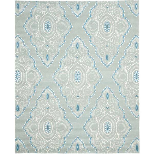 SAFAVIEH Wyndham Blue/Ivory 9 ft. x 12 ft. Floral Area Rug