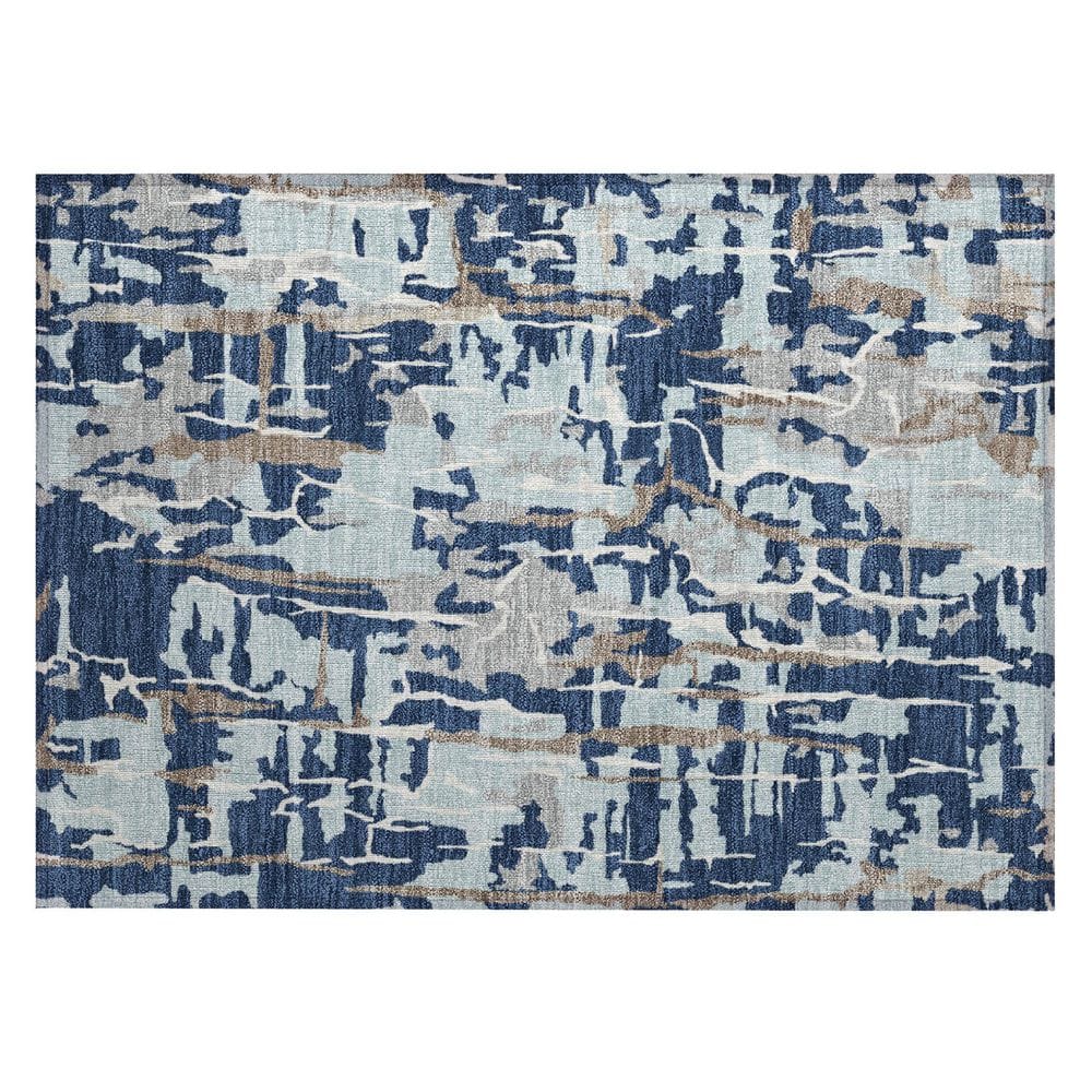 Chantille Machine Washable Indoor/Outdoor Abstract ACN2972 Navy 3 ft. x 4 ft. Area Rug price history on PriceWatchPro