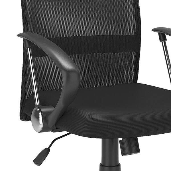 CORLIVING Workspace Office Chair with Contoured Black Mesh Back