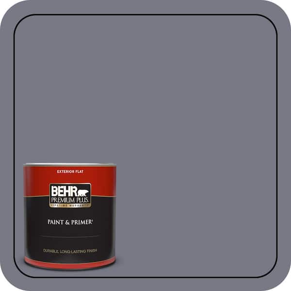 BEHR PREMIUM PLUS 1 qt. #N540-5 Infamous Flat Exterior Paint & Primer