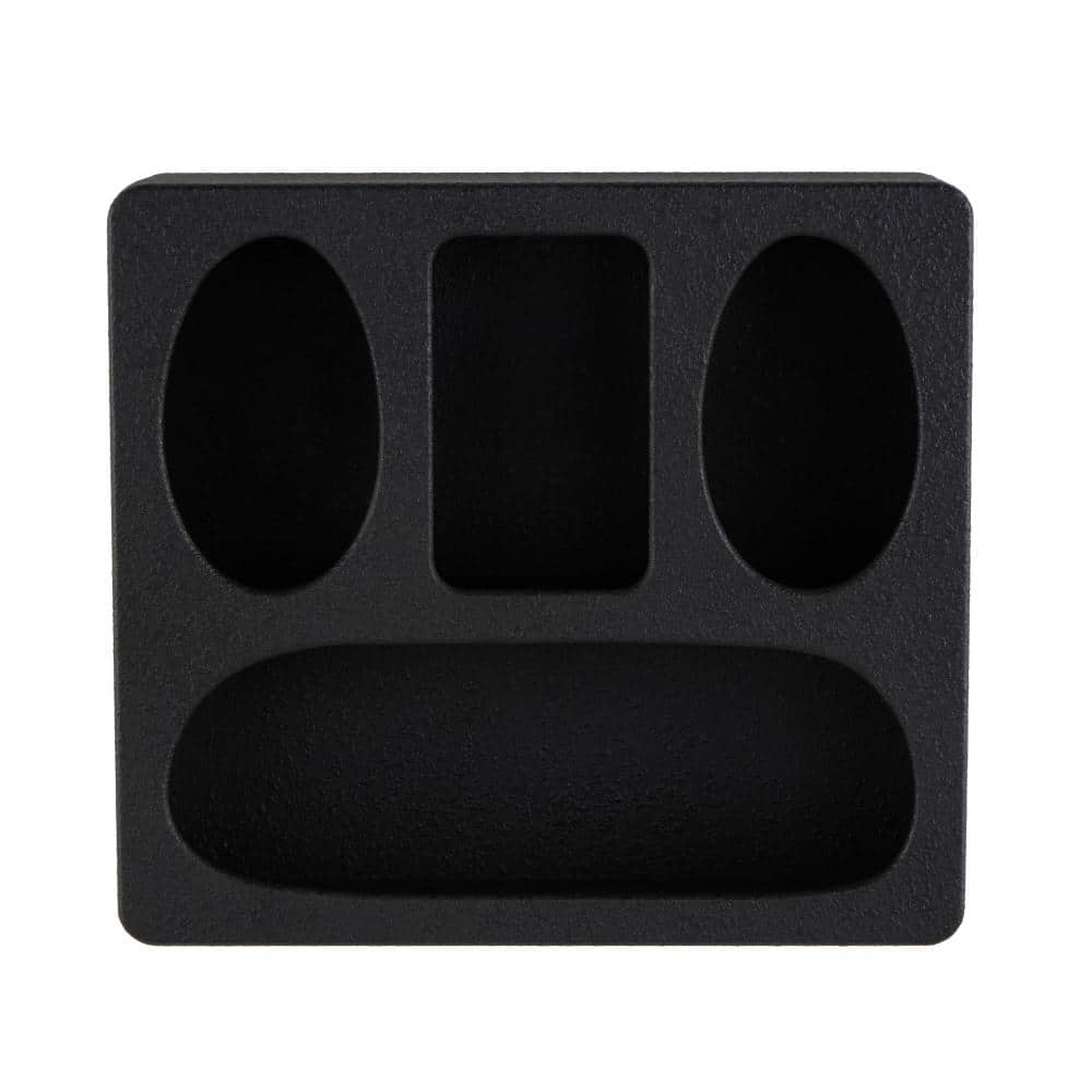 Caspian Black 5 in. x 16 in. 4 Tiers Wood Geometric Decorative Wall Shelf price history on PriceWatchPro