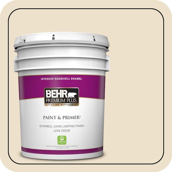BEHR PREMIUM PLUS 5 gal. #740C-2 Cozy Cottage Eggshell Enamel Low Odor Interior Paint & Primer