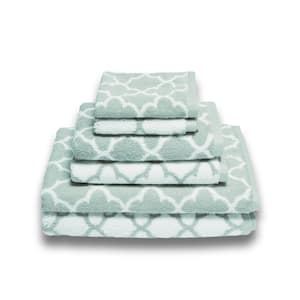 Irongate 6-Piece 100% Cotton Bath Towel Set in Spa Blue